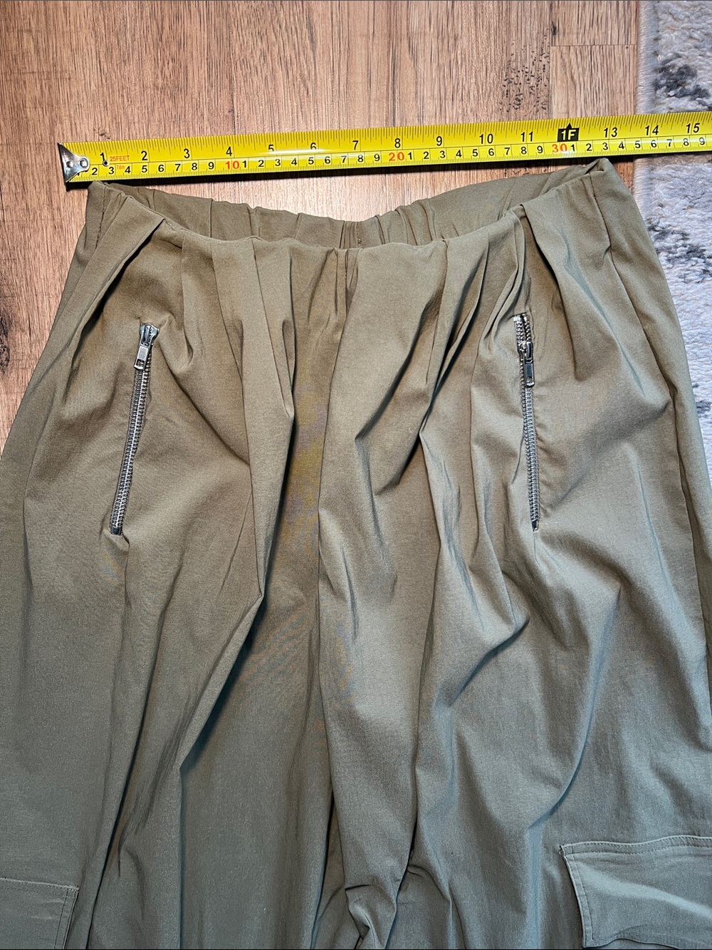 NEW! Zara Wide-Leg Cargo Pants in Olive ๐ซ Size M - Picture 7 of 8